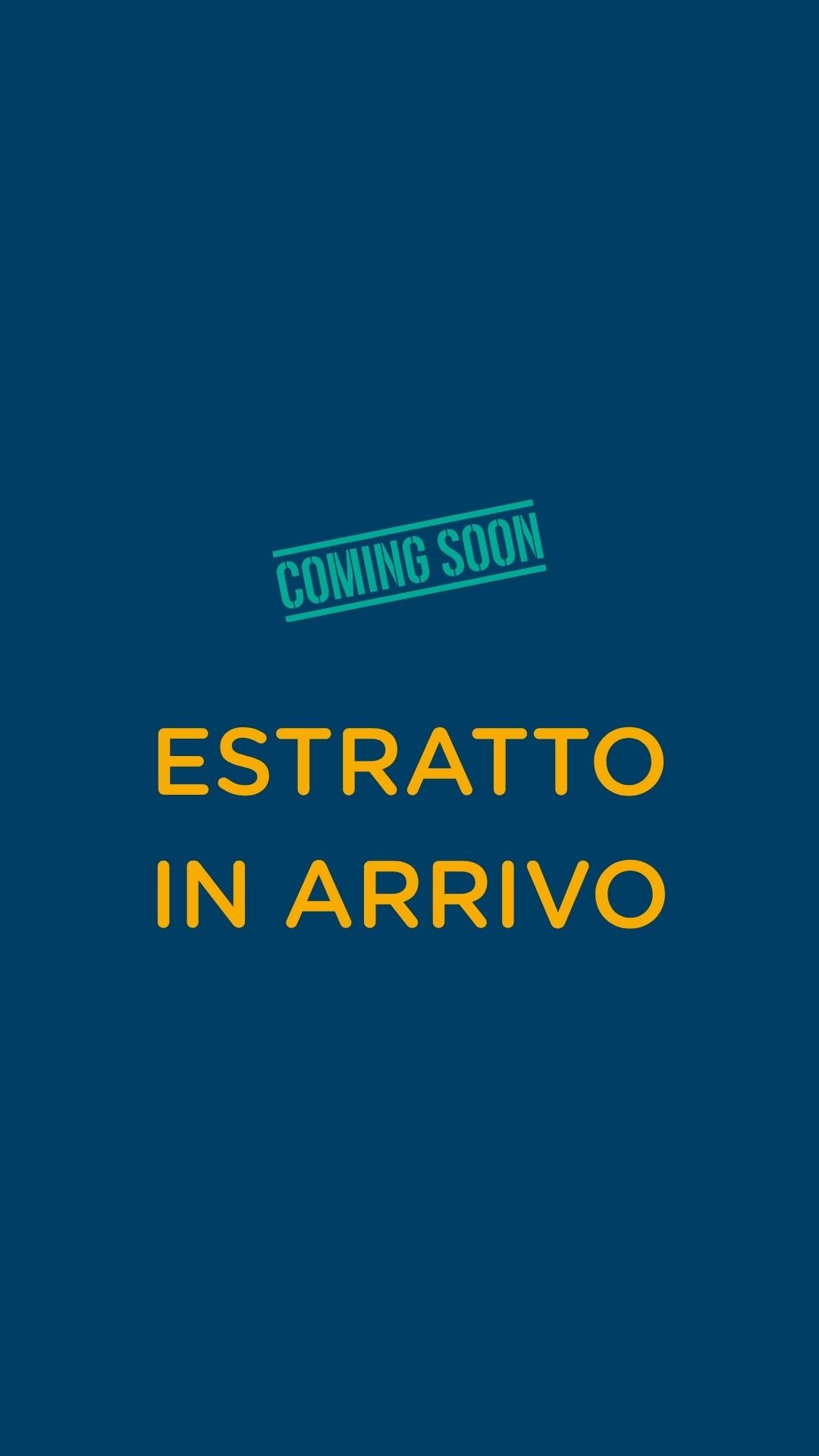 ESTRATTO IN ARRIVO